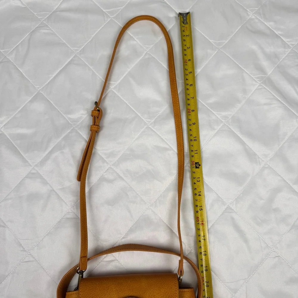 Free People Carrie Circle Mustard Shoulder Bag Bamboo Ring Boho